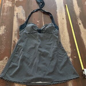 Polka Dot Halter Women Swim Dress